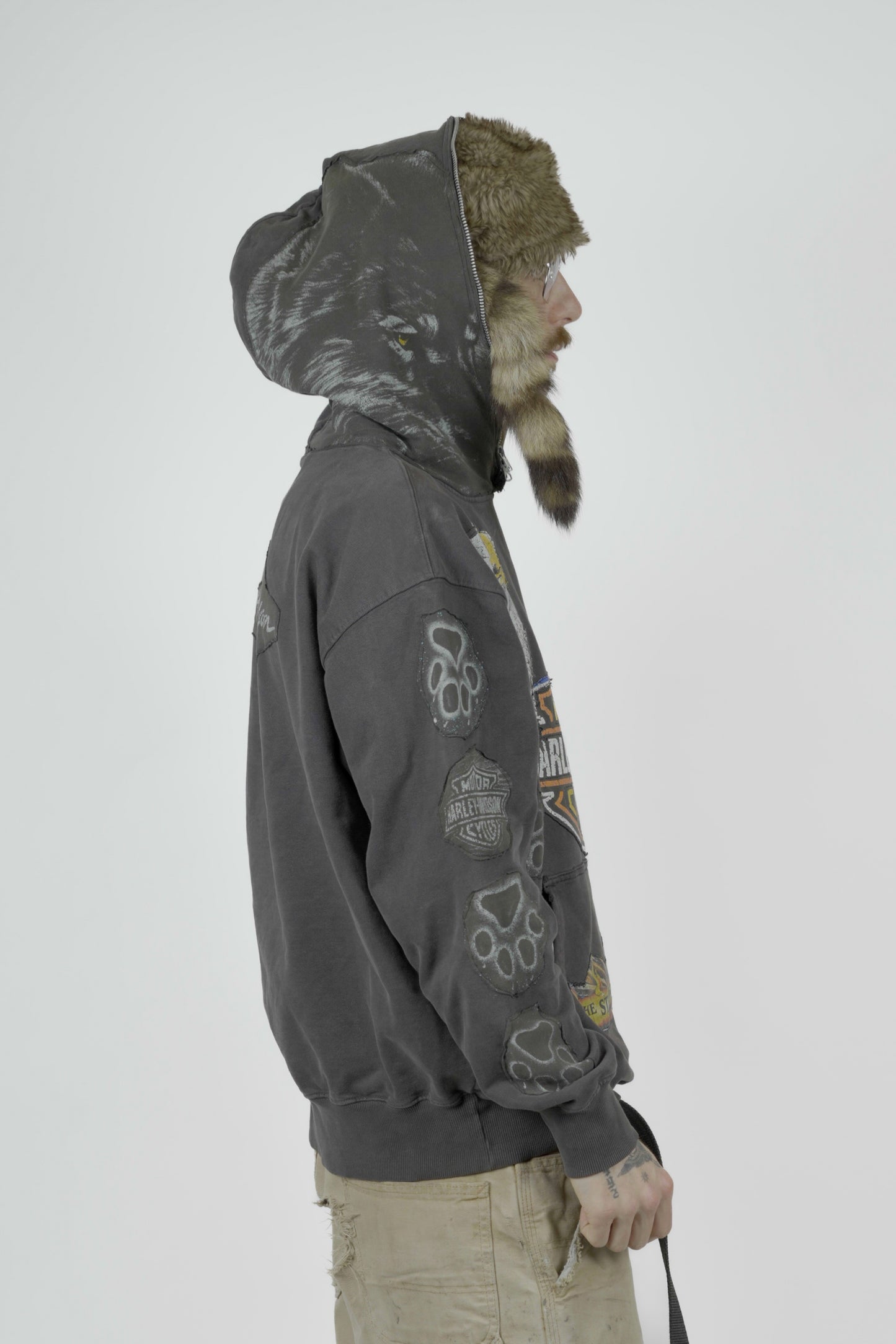 ZIP FACE HARLEY HOOD